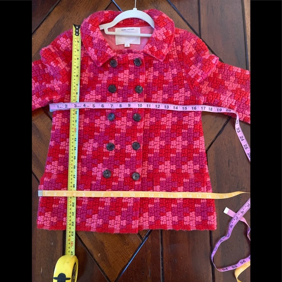 Vintage Marc Jacobs Mainline Pink & Red Tweed Wool & Silk Double Breasted Jacket - Picture 6 of 9